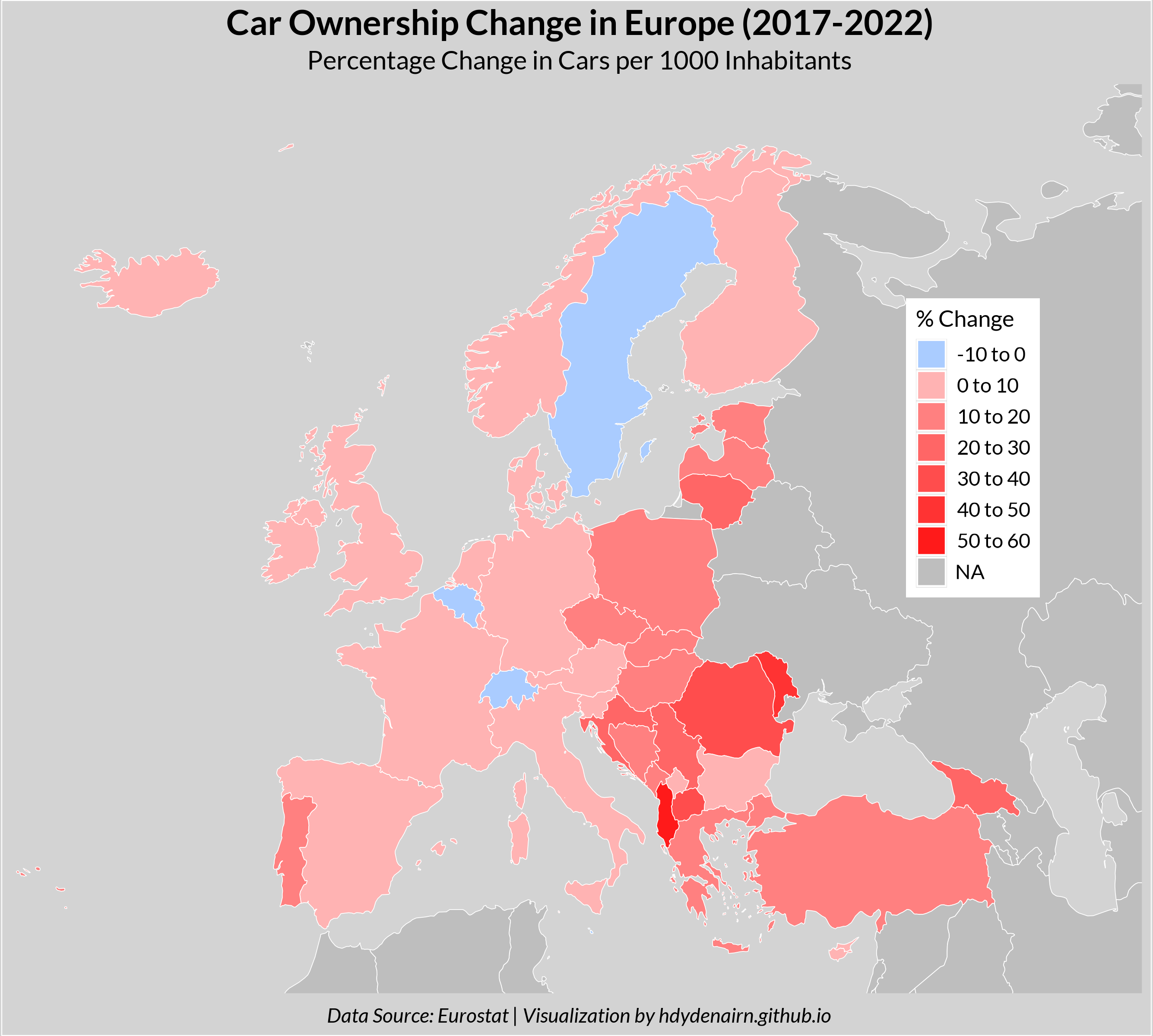 Car Ownership Change 2017-2022
